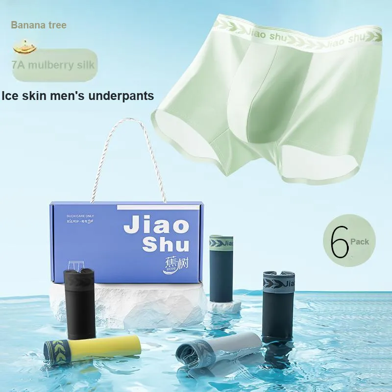 Jiaoshu Underpants Men's 6 Pack Mixed Color-2