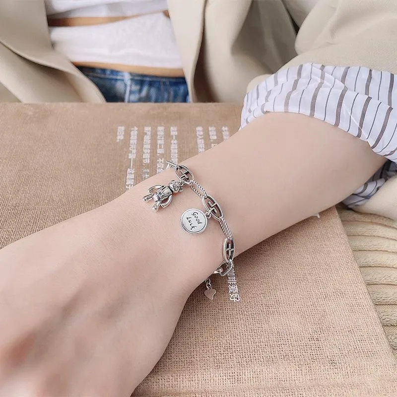 Nine Music S925 Silver Bracelets Unisex-6