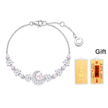 FANCI Dreamy Heart Moon Series S925 Silver Jewelry Women's