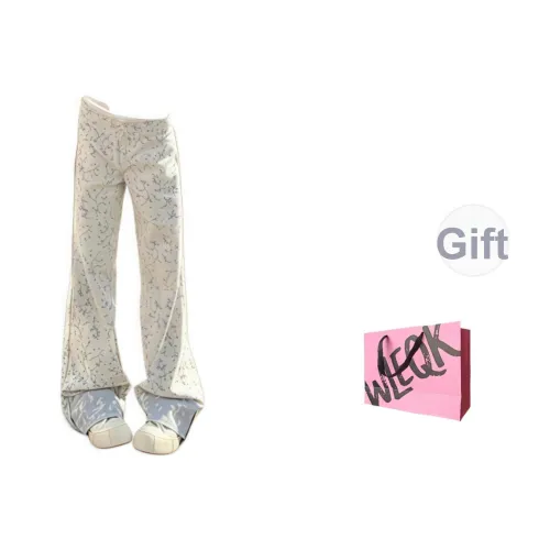 WLEQK Экрю Женские Джинсы