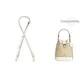 Ecru Litchi Grain Adjustable 91-120cm[Bucket Bag]