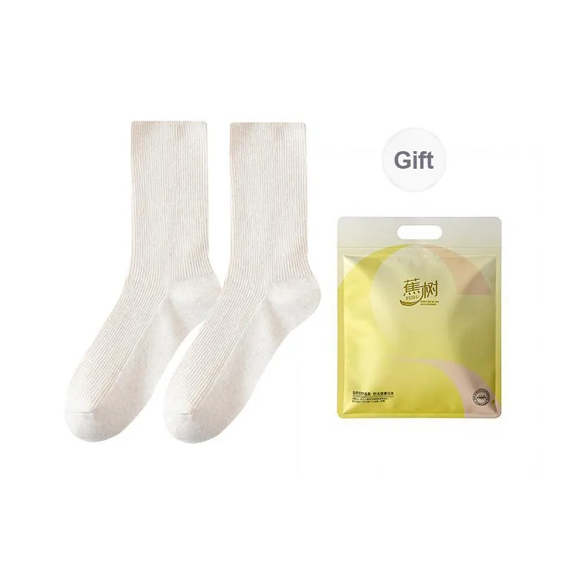 Jiaoshu Mid Calf Socks Women's Shopping Bag Included-0