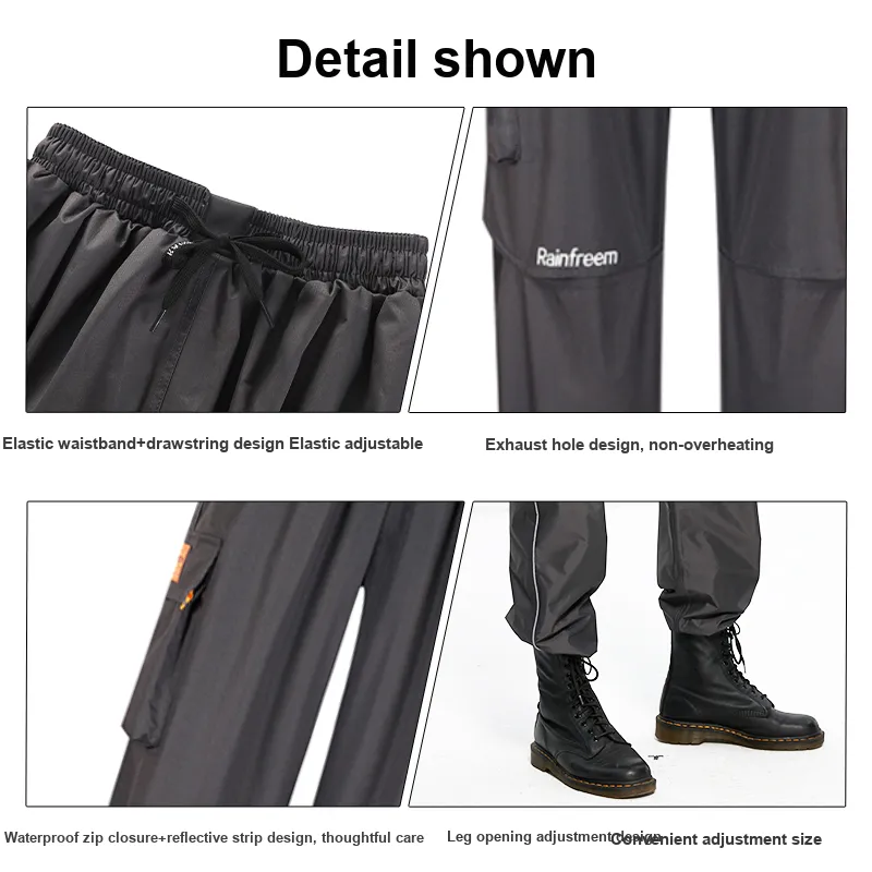 RAINFREEM Polyester Double Layer Waterproof Pants-6