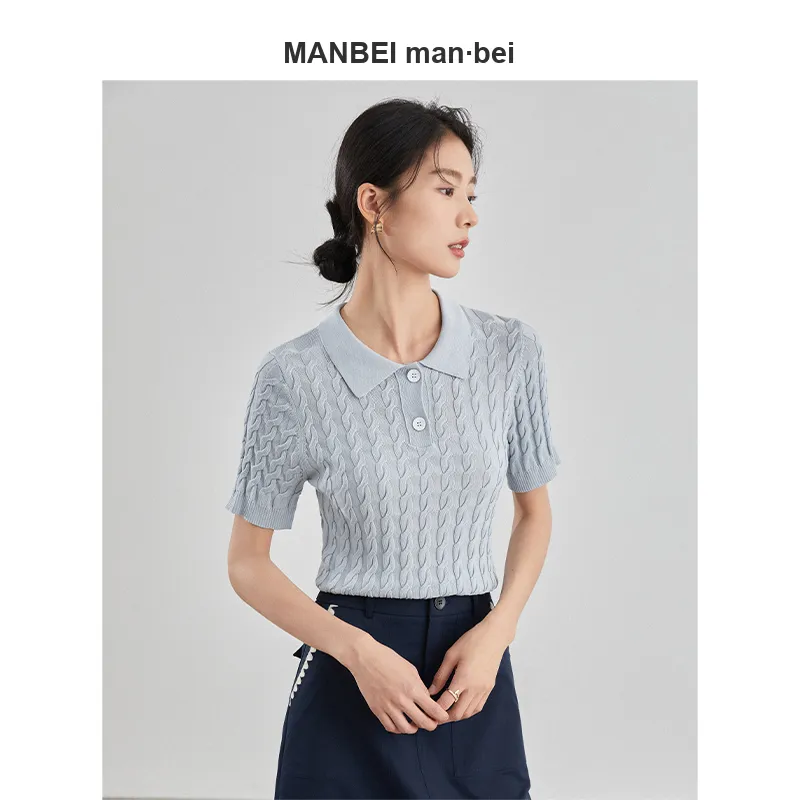 Mambe Knitwear Women's Gray Blue-2