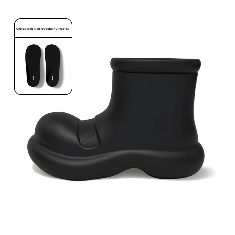 CHEDOIR Waterproof Abrasion Resistant Height Increasing Ankle Rain Boots Women's-9