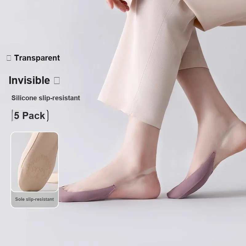 XIA.WA.ZHI.XIU No Show Socks Women's Shopping Bag 5 Pack-11