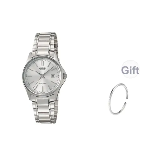 CASIO Кварцевый механизм Часы Женские Серебристый циферблат
