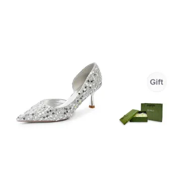 Dunnu Slim Heel High Heels 6.5cm Women's Silver
