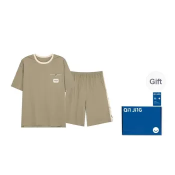 Qin Jing Pajama Set Men's Gift Box Set Light Green