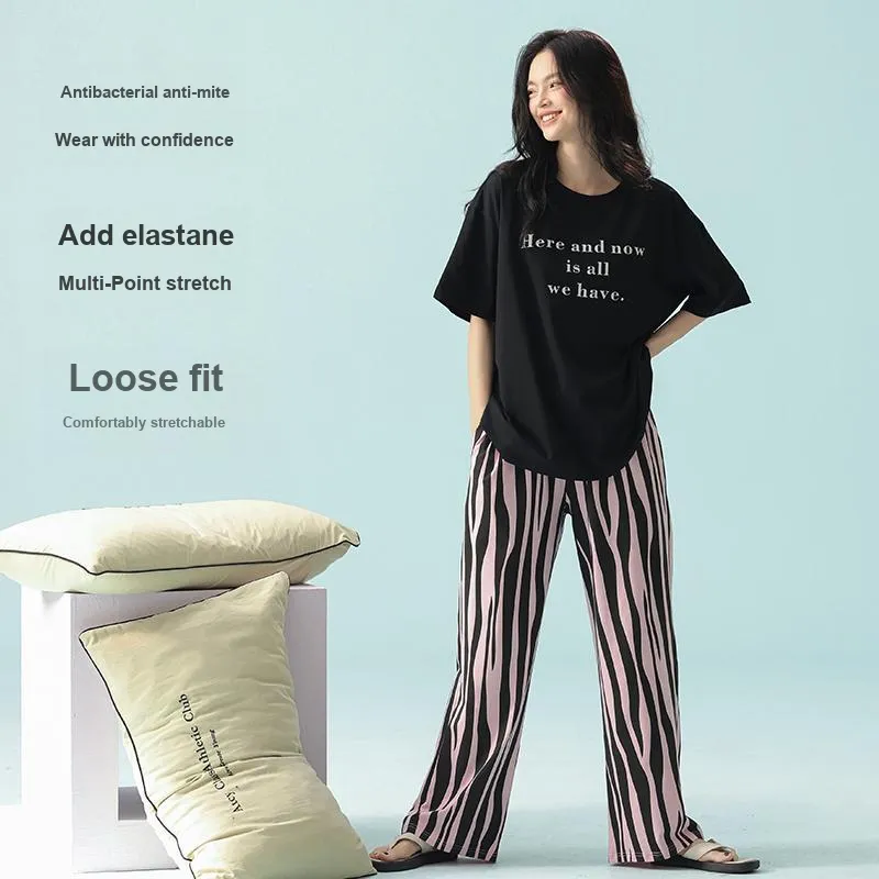 XIAFENYAN Pajama Set Women's Black-2