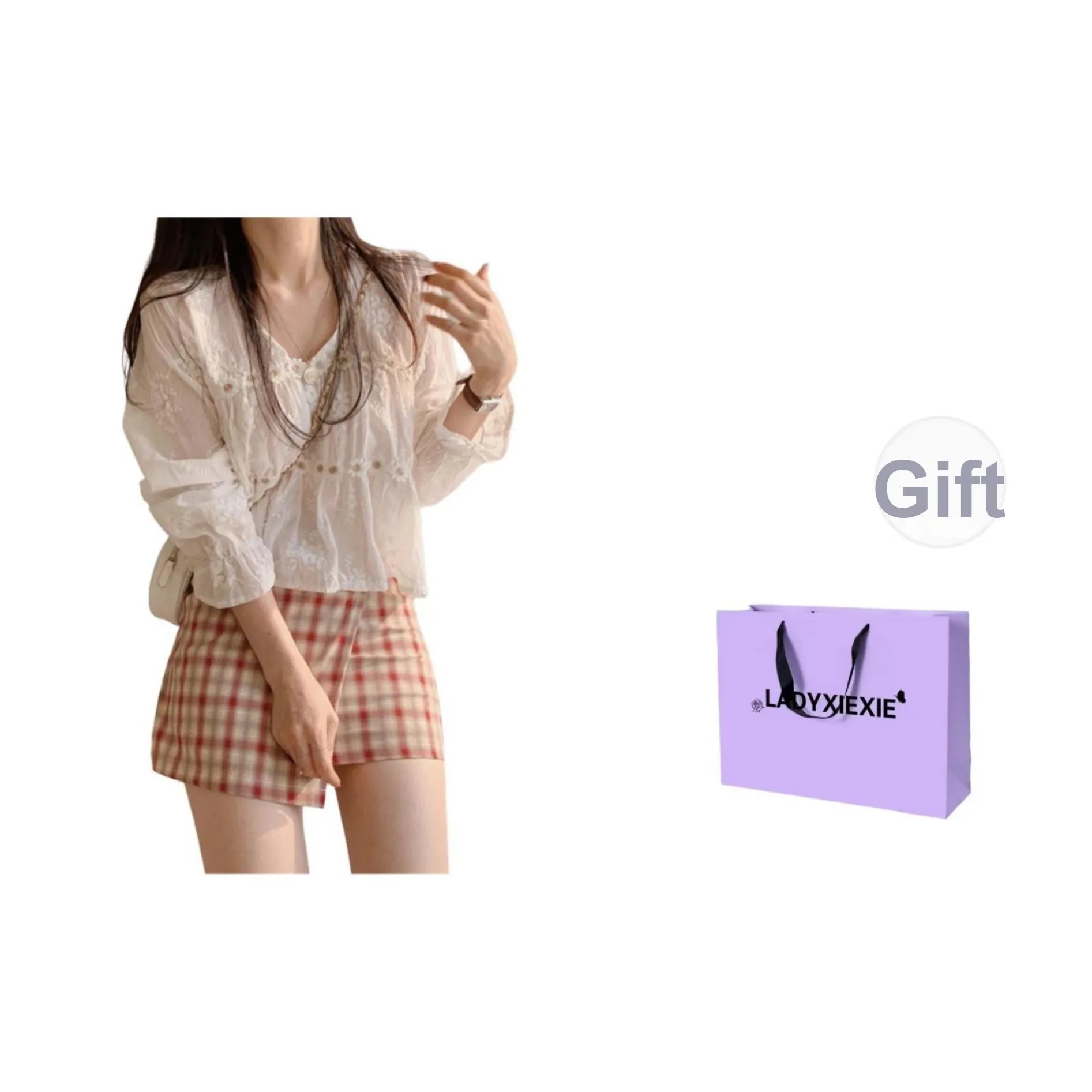 LADYXIEXIE Белые Женские Рубашки