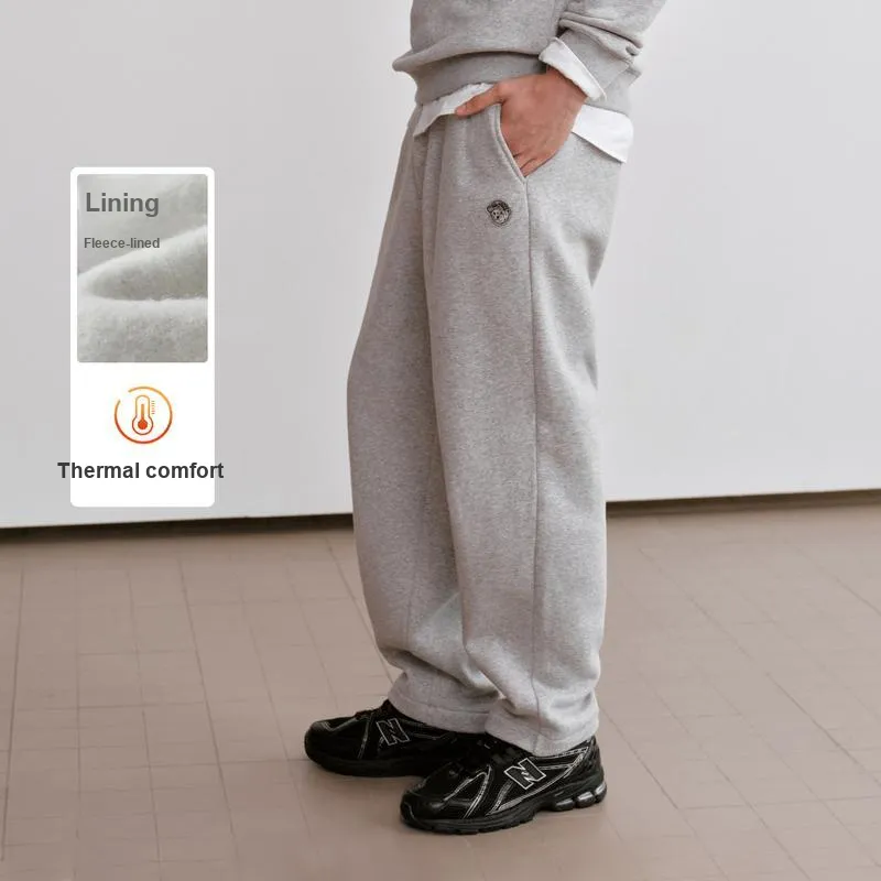 Teenie Weenie Men FW24 Knitted Sports Pants Unisex Medium Gray-1