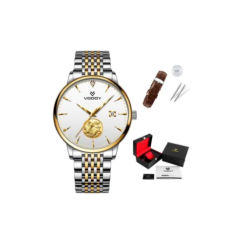 VODOY Автоматический Механический Механизм Мужские Часы 42 мм Белый