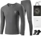 Crew Neck Clothing Sets (Dark Gray) 100% cotton Antibacterial/Includes 2-Pack Cotton Socks+Shopping Bag