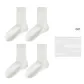 [4 Pack/100% cotton Anti-Pilling]4 Pairs White