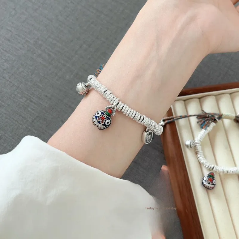 CLARKIA FLOWER 999 Fine Silver Bracelets Unisex-4
