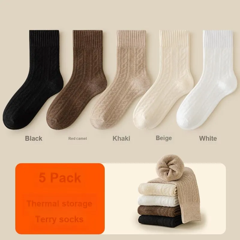 H YXIANG Mid Calf Socks Women's Combo Set-19