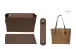 Brown Shoulder Pads+Zippers Anti-Theft Liner+Bottom Pad