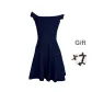 (Navy Blue+Bowknot Hair Tie) Comes with