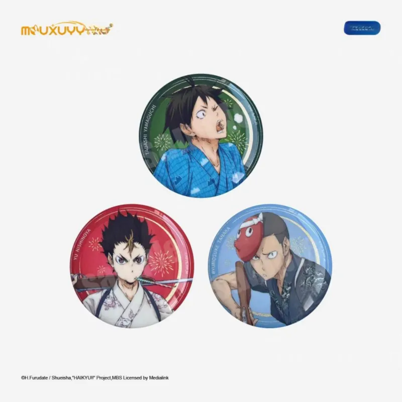 MOUXUYY Haikyuu!! Fireworks Collection Double Flash Badge Badges-8