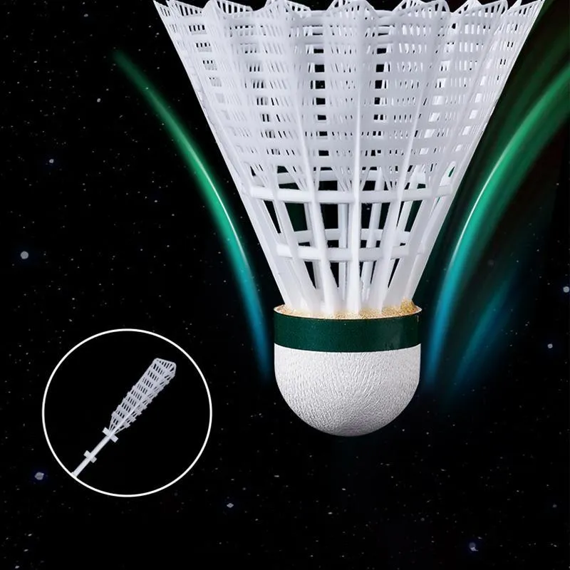 KUMPOO Silver River No. 9 Nylon Shuttlecock 6 Pack Nylon Competition Training Shuttlecocks-4