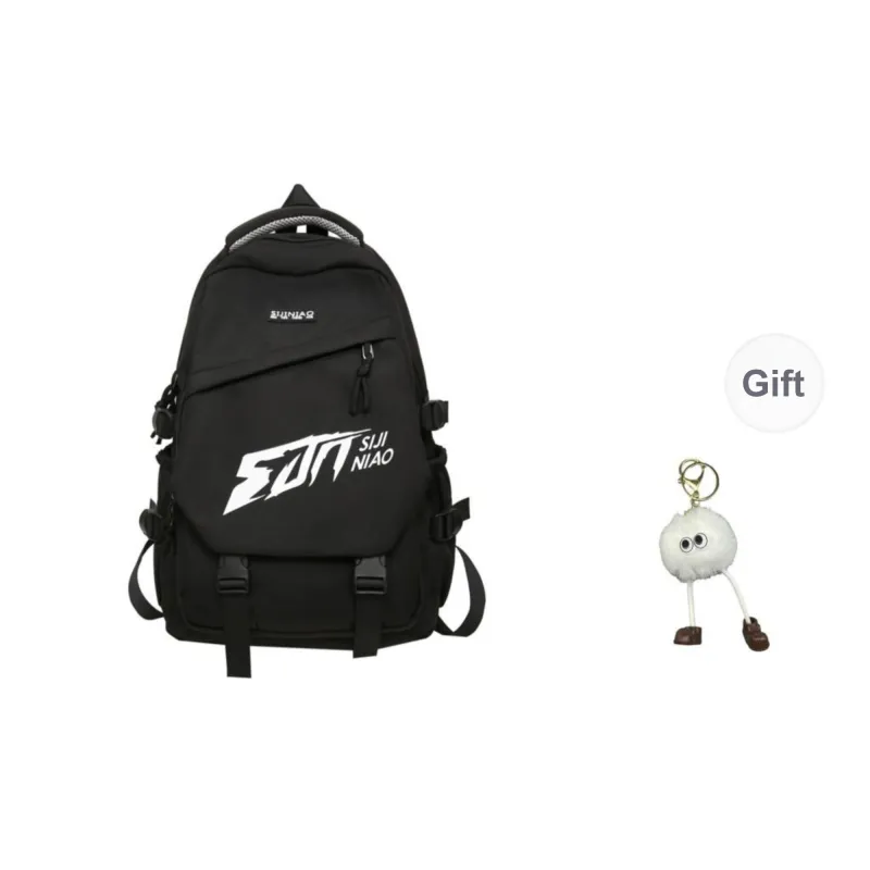 URBAN FOREST Nylon Backpack Unisex Red/Gray/Blue/Black/White-11
