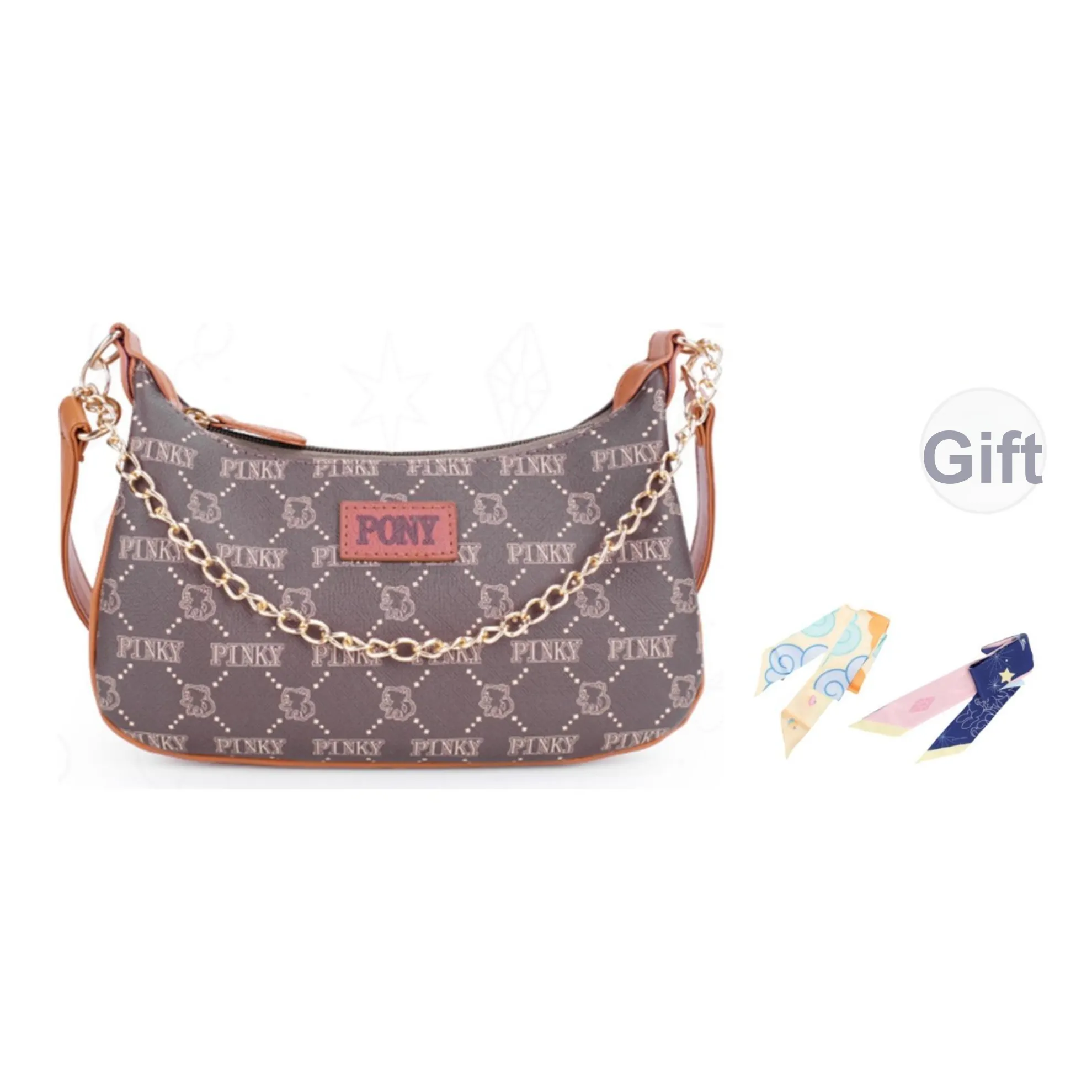 PINKYPINKY Мой маленький пони ПУ (полиуретан) Сумка через плечо Женская Белая Коричневая
