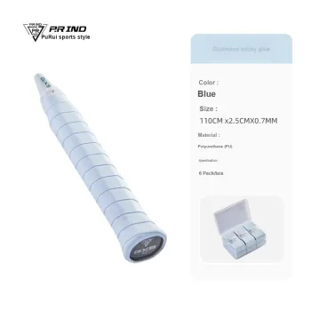 P.R IND Badminton Grip Tape Blue PU Thin 0.7mm*25mm*1100mm