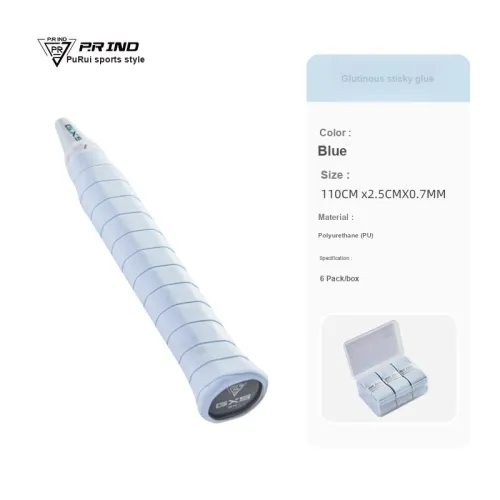 P.R IND Badminton Grip Tape Blue PU Thin 0.7mm*25mm*1100mm