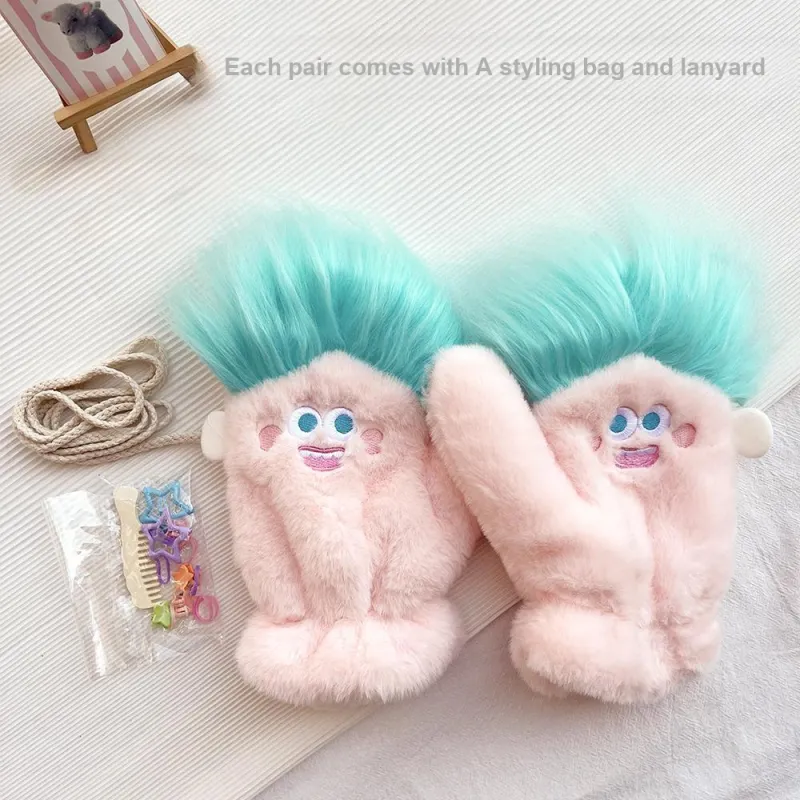 BAIJUAN Polyester Knit Gloves Unisex-7