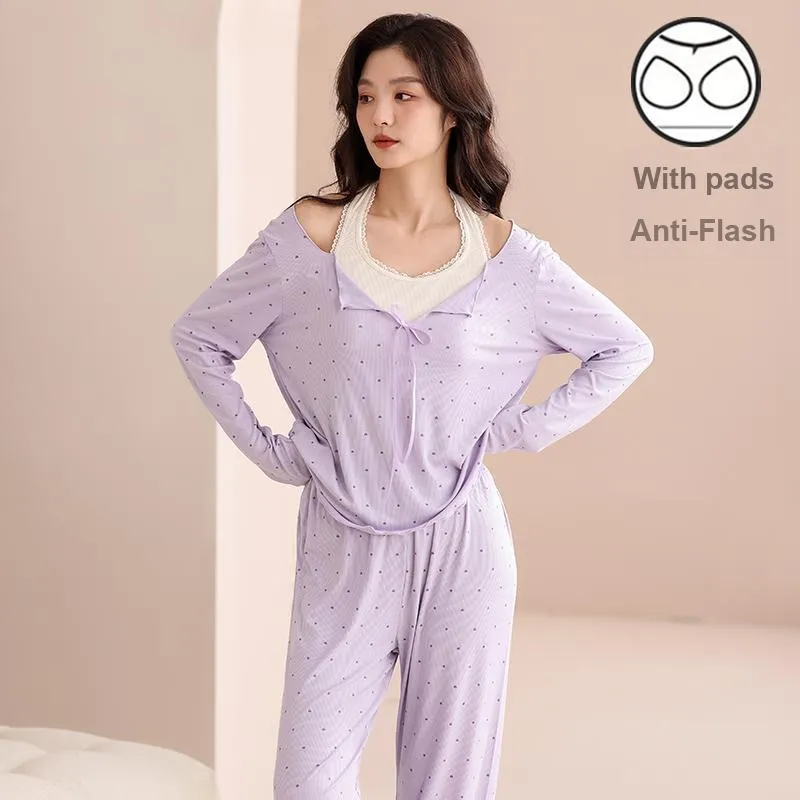 Qiao Ni Tong Pajama Set Women's Image Color-3
