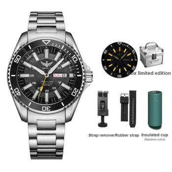 YELANG SUBMARINER Collection Automatic Mechanical Movement Stainless Steel Strap Watch Men's Watches Black Dial