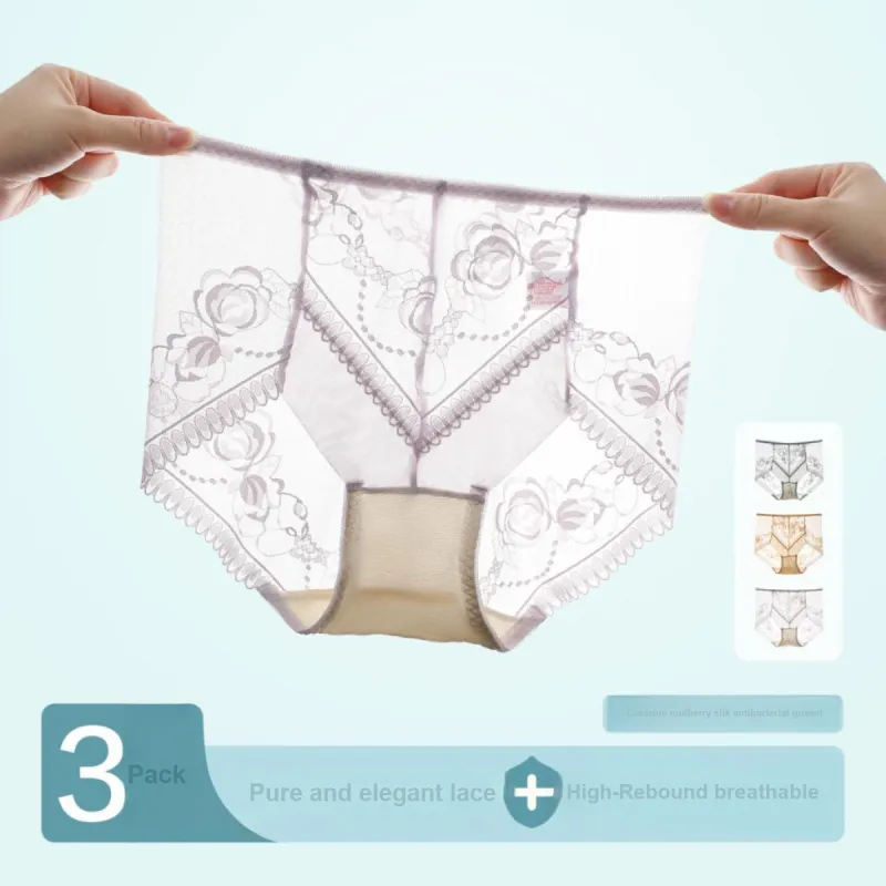 Red Bean Underpants Women's 3 Pack Mixed Color-2