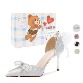 NTOZE High Heels Women's Silver Gift Box Set