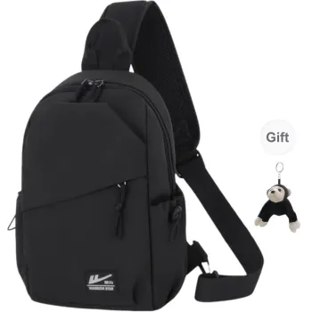 Warrior Nylon Sling Bag Unisex Black
