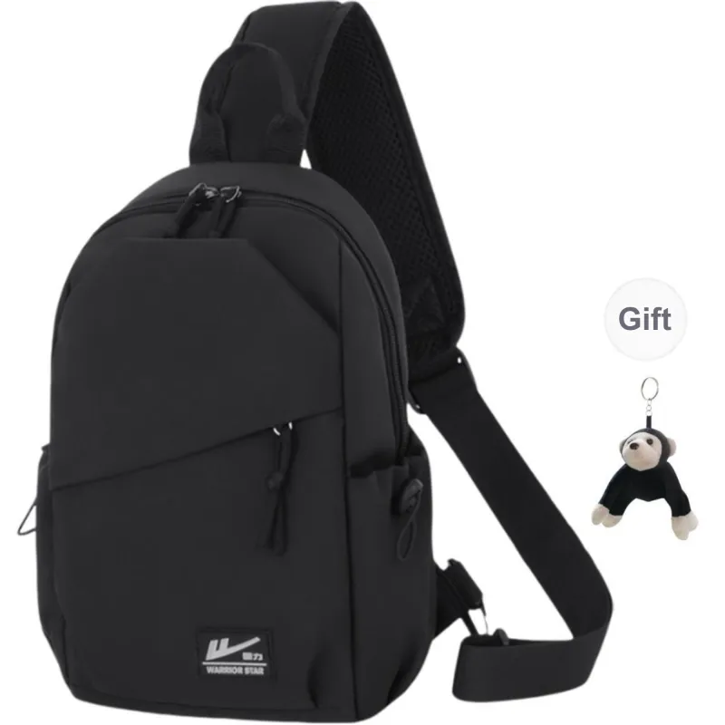 Warrior Nylon Sling Bag Unisex Black-0