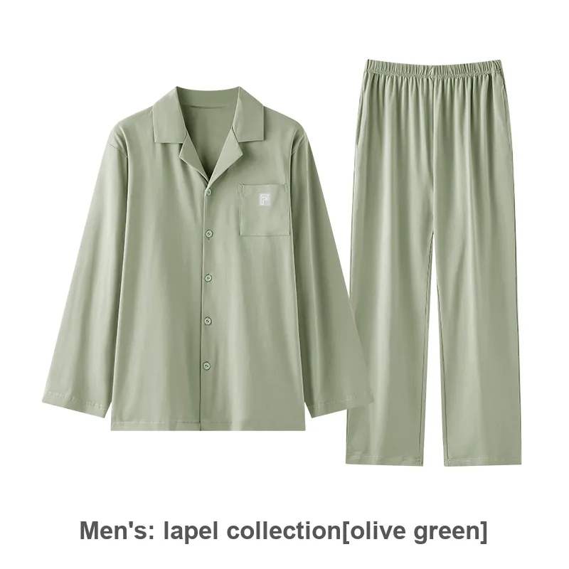 ZAO FU NIAO Pajama Set Men's Olive Green-1
