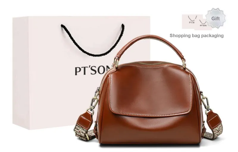 PT'SON Cow Leather Bonded Synthetic Leather Shoulder Bag Crossbody Bag Handbag Regular Women's Multicolor-6