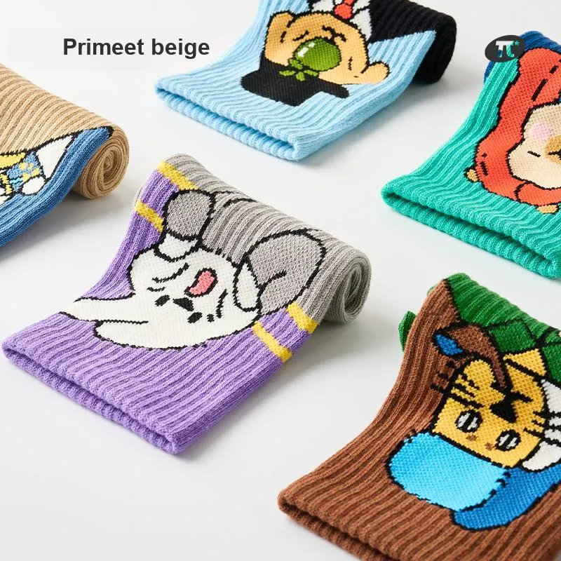 Primeet Mid Calf Socks Unisex 5 Pack-2