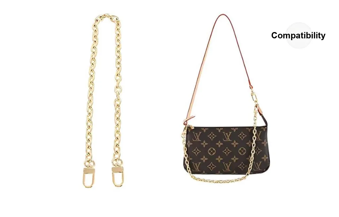 Lan Bao Fan Metal Bag Accessory Women's Gold Tone