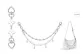 Four-Leaf Clover Extender Chain+Crochet Double-Layer Decorative Chain