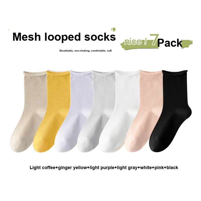 7 SEVFUN Mid Calf Socks Women's Combo Set-19
