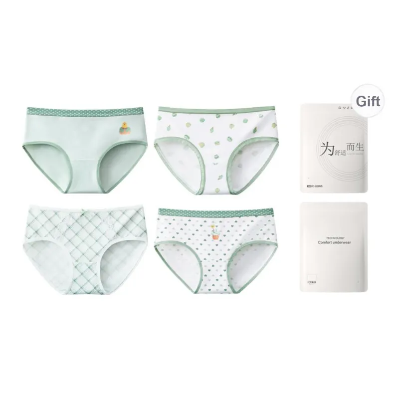 Red Bean Underpants Women's 4 Pack Shopping Bag-9