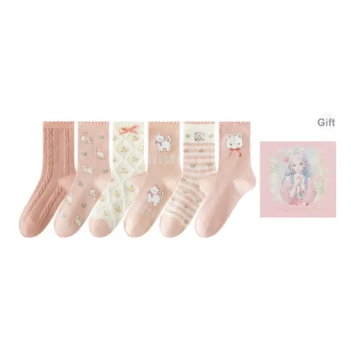 Caramella High Socks Women's Box of 6 Pairs Caramella Высокие носки Женские Коробка из 6 пар