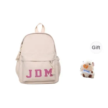 Yalu Nylon Idiot Bang Backpack Unisex Ecru/Black/Pink/Sky Blue
