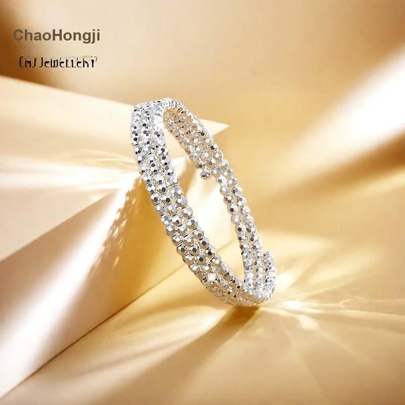 CHAOHONGJI 999 Fine Silver Sterling Silver Bracelets Women's-2