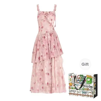 PZHK Sleeveless Dresses Women's Floral Shopping Bag
