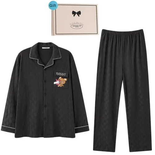 MIOJUER Pajama Set Men's Gray Coffee