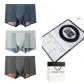 [9058 Genuine Leather Belt]Ashwagandha Antibacterial Underwear[Light Gray+Dark Gray+Smoke Blue]3 Pack Underwear Sets