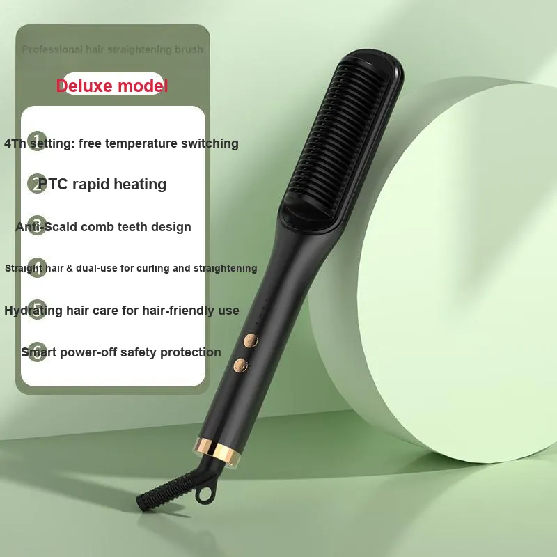 Love Of Wormwood Negative Ion Convenient And Practical Hair Straightening Brush Hair Friendly-8